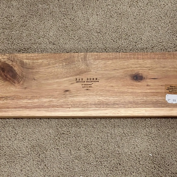 ⭐️BOGO FREE⭐️ NEW Rae Dunn wood serving tray with 3 ceramic bowls - Picture 5 of 5